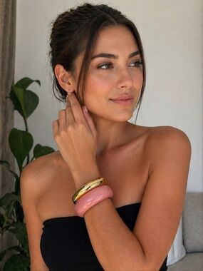 Zara Gold and Blush Pink Bangle Duo